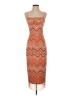No Comment Chevron-herringbone Orange Cocktail Dress Size S - photo 1