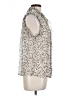 7 For All Mankind Animal Print Silver Sleeveless Blouse Size L - photo 4