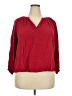 Old Navy 100% Rayon Red 3/4 Sleeve Blouse Size 2X - photo 1