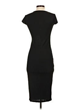 blue formal wedding guest dress Strapless A-Line Midi Dress with Deep V-Neck Wedding Guest Dress