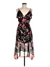 Express 100% Polyester Floral Black Cocktail Dress Size M - photo 1