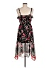 Express 100% Polyester Floral Black Cocktail Dress Size M - photo 2