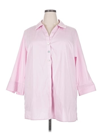 Foxcroft 3/4 Sleeve Button-Down Shirt (view 1)