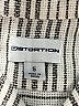Distortion Stripes Ivory Short Sleeve Button-Down Shirt Size 5 - photo 3