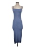 Double Zero Solid Blue Casual Dress Size S - photo 1