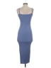 Double Zero Solid Blue Casual Dress Size S - photo 2