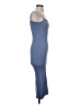 Double Zero Solid Blue Casual Dress Size S - photo 4