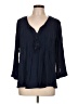 Pale Sky 100% Rayon Blue 3/4 Sleeve Blouse Size L - photo 1