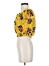 Lily White 100% Polyester Yellow Short Sleeve Blouse Size S - photo 5