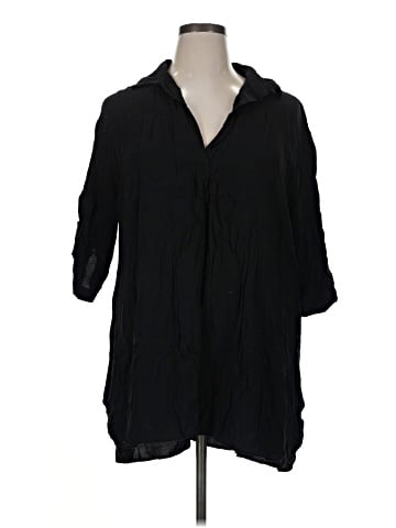Ekouaer 3/4 Sleeve Button-Down Shirt (view 1)