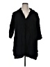Ekouaer 100% Rayon Black 3/4 Sleeve Button-Down Shirt Size XL - photo 1