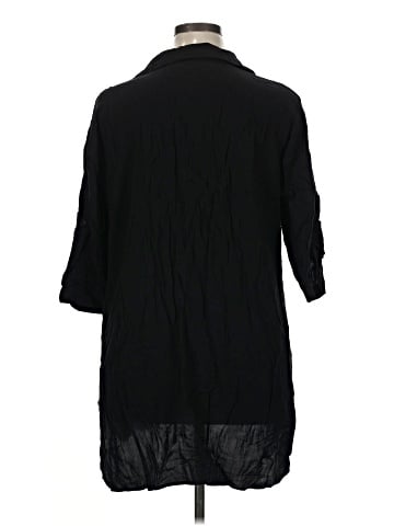 Ekouaer 3/4 Sleeve Button-Down Shirt (view 2)