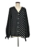Suzanne Betro 100% Polyester Polka Dots Black Long Sleeve Blouse Size M - photo 1