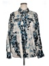 Express Print Blue Long Sleeve Blouse Size XL - photo 1
