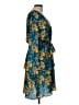 Louna 100% Polyester Paisley Teal Casual Dress Size L - photo 4