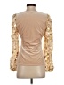 Boston Proper 100% Polyester Tan 3/4 Sleeve Top Size XS - photo 2