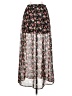 C'est Toi 100% Polyester Floral Black Casual Skirt Size S - photo 2