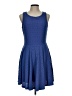 Freeway Polka Dots Blue Casual Dress Size L - photo 1