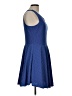 Freeway Polka Dots Blue Casual Dress Size L - photo 4