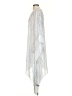 DKNY 100% Polyester Silver White Poncho Size P (petite) - photo 5
