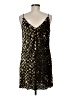 Unbranded 100% Polyester Stars Gold Black Cocktail Dress Size M - photo 2