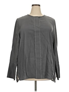 Lafayette 148 New York Long Sleeve Silk Top (view 1)