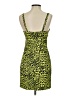 Likely 100% Polyester Animal Print Yellow Cocktail Dress Size 4 - photo 2