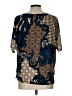 Roz & Ali Blue Short Sleeve Blouse Size L - photo 2