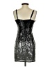 iris 100% Polyester Metallic Silver Cocktail Dress Size S - photo 2