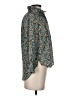 Tuckernuck 100% Polyester Floral Teal Long Sleeve Blouse Size XXS - photo 4