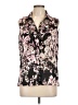 Tahari by ASL 100% Polyester Floral Black Sleeveless Blouse Size L - photo 1
