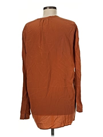 Vince. Long Sleeve Silk Top (view 2)