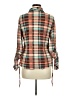 Love Potion 100% Polyester Plaid Brown Long Sleeve Blouse Size M - photo 2