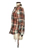 Love Potion 100% Polyester Plaid Brown Long Sleeve Blouse Size M - photo 5