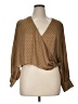 Zara Brown 3/4 Sleeve Blouse Size XL - photo 1