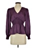 BCBGMAXAZRIA 100% Polyester Purple Long Sleeve Blouse Size XS - photo 1