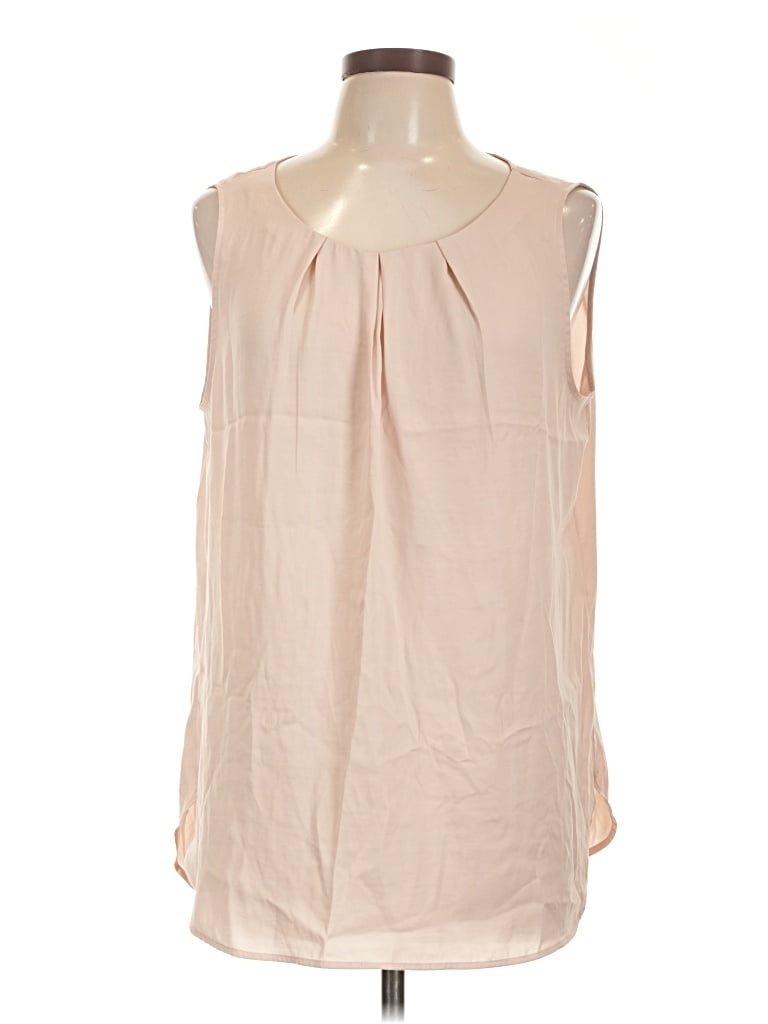 Pre-owned Ann Taylor Loft Outlet Sleeveless Blouse In Tan