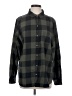 Unbranded Checkered-gingham Green Long Sleeve Button-Down Shirt Size S - photo 1