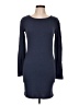 Piko Solid Blue Casual Dress Size L - photo 1
