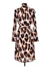 Next 100% Viscose Animal Print Brown Casual Dress Size 10 - photo 2