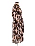 Next 100% Viscose Animal Print Brown Casual Dress Size 10 - photo 4