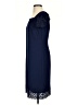 Elle Solid Blue Casual Dress Size S - photo 5