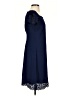 Elle Solid Blue Casual Dress Size S - photo 4