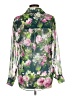 Bellatrix 100% Polyester Floral Green Long Sleeve Blouse Size M - photo 2
