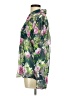 Bellatrix 100% Polyester Floral Green Long Sleeve Blouse Size M - photo 5