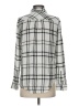 Korye 100% Rayon Plaid Ivory Long Sleeve Button-Down Shirt Size XS - photo 2