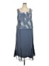 Alex Evenings Blue Cocktail Dress Size 18 - photo 1