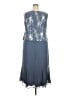 Alex Evenings Blue Cocktail Dress Size 18 - photo 2