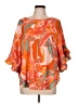 Jodifl 100% Polyester Orange 3/4 Sleeve Blouse Size L - photo 1