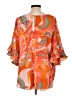 Jodifl 100% Polyester Orange 3/4 Sleeve Blouse Size L - photo 2